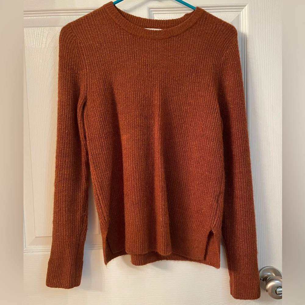 Rust cotton sweater XS